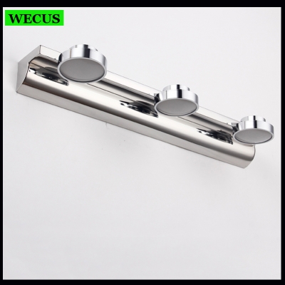 mordern fashion 48cm 9w stainless steel led lighting fixtures,anti mist toilet bathroom lights mirror front wall lamps,leds