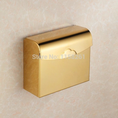 new arrival gold finishing paper holder/roll holder/tissue holder,stainless steel construction bathroom accessories hj-130k