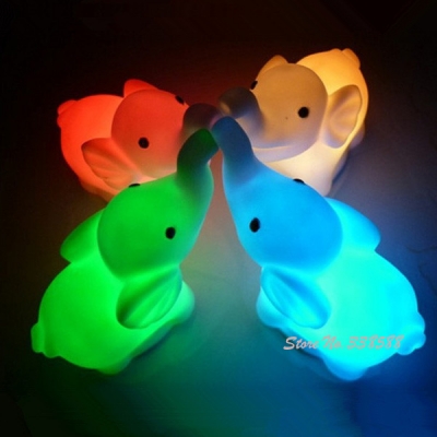 save energy environmental lighting lamp lovely elephant night light colors changing bedroom decoration lamp ,