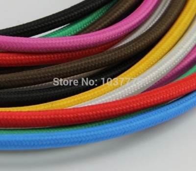 to usa by ups 35meters colorful fabric wire lighting accessories edison bulb diy pendant cloth cable