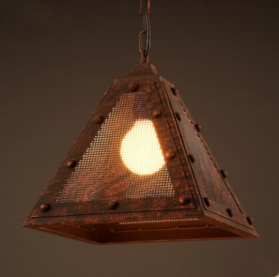 triangle edison loft industrial vintage pendant lights network rail hanging lamp for bar home lighting suspension luminaire