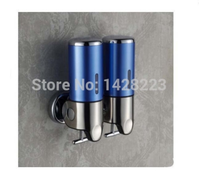 whole and retail new wall mounted bathroom stainless steel dual bottles soaps dispenser 1000ml