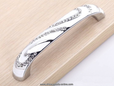 10pcs products designer's collection clear crystal for drawer handle and furniture handle (c.c. 128mm,length:143mm)