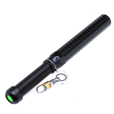 1pcs 500lm cree xpe long zoomable led tactical flashlight torch self defense stick flashlights with a key ring