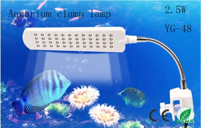 2.5w aquarium clamp lamp high brightness led lamp aquatic weeds energy-saving aquarium light blue and white, led fish tank light