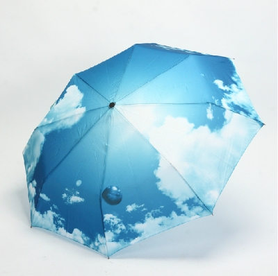 2014 reform solid umbrella sky/cloud pattern top sunny every where umbrella