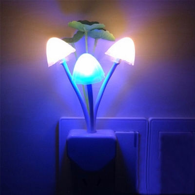 5 pcs novelty night light eu & us plug induction dream mushroom fungus luminaria lamp 220v 3 led mushroom lamp led night lights