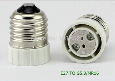 5pcs/lot , light bulb lamp base e27 to mr16 / e27 to g5.3 socket lamp adapter holder ac100-250v lighting e27 holder