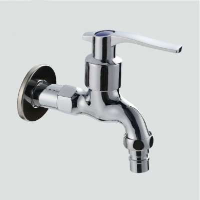 bibcock faucet tap crane chrome brass finish bathroom wall mount washing machine water faucet taps for garden pool use zj-6206