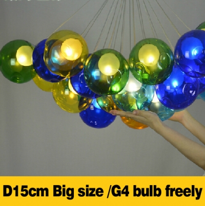 bulb ly d15cm big size balloon light bubble ball crystal glass ball kids room pendant light