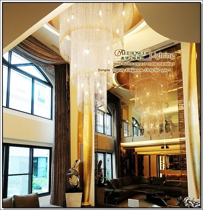 classic el large crystal lamp, crystal ceiling light for mall, lobby and foyer md619 d800mm x h1800mm