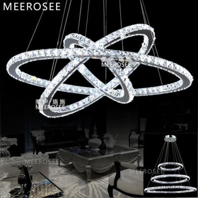 led crystal ring chandelier light modern led circle chandelier lamp / lights / light fixture ready stock