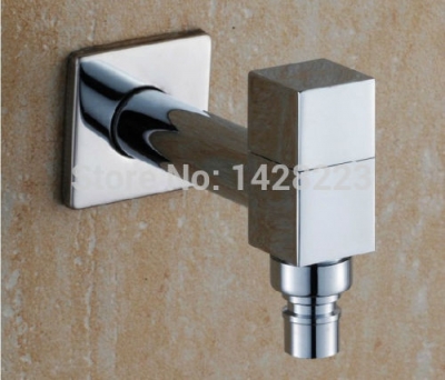 lengthen brass square washing machine faucet single handle polished chrome cold water mop pool taps