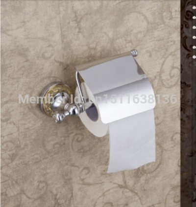 modern new designed chrome brass wall mounted bathroom toilet paper holder with cover