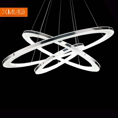 modern pendant lamp led pendant light 3 diamond ring acrylic light fixture led lighting circles lamp for living room dining room