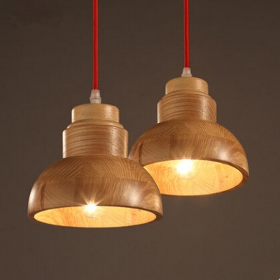 nordic modern wooden loft insdustial led pendant light with 2 lights fixtures for dining room hanging lamp indoor lighting