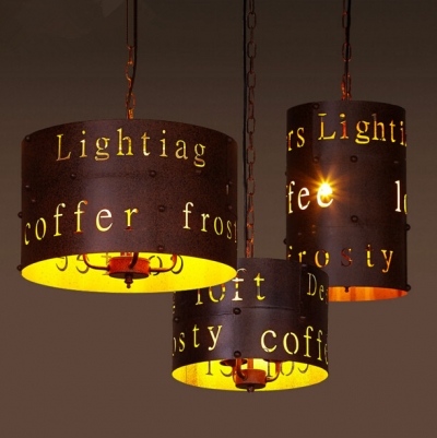 personality diy letter cafe bar chandelier loft american country industry vintage iron chandelier