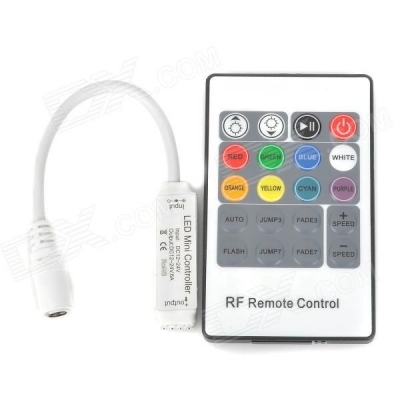 wireless mini 6a rgb led rf remote controller for rgb strip module (dc 12v/24v)