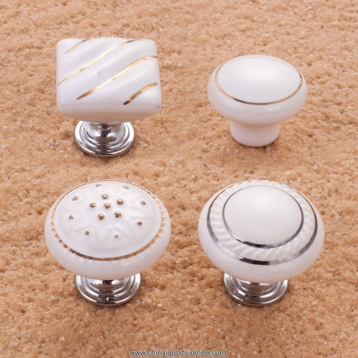 10pcs white ceramic knobs kitchen cabinet door handle bedroom dresser pulls closet knobs