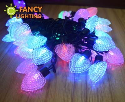 5m 50led beads beautiful starry led string light with heart-shaped christmas light 110v/220v led string lamp for party/tree/home