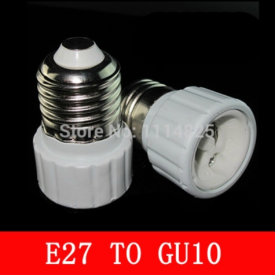 5pcs e27 to gu10 light lamp bulb adapter converter splitter led light lamp adapter screw socket whole
