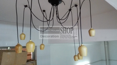 6-8-10-12-14 arm wood socket e26/e27 110v/220v edison chandelier industrial home art decoration lighting