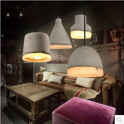 america country led vintage pendant lamp fxitures dinning room in loft industrial lighting handlamp lamparas cement