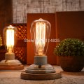 american country vintage edison table lamp light creative personality loft table lamp with dimmable switch