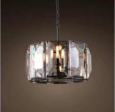 american iron round crystal vintage led pendant light fixtures living hanging lamp indoor lighting lamparas suspension luminaire