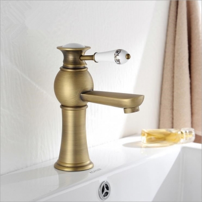 antique bathroom faucet, and cold basin taps,classic brass brushed bathroom vessel mixer faucet yls5870-11b