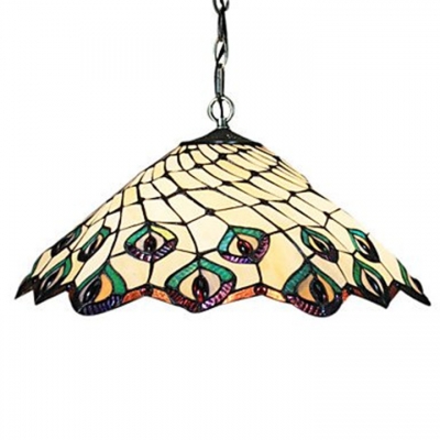 art deco pendent lights in peacock feather design for dining room parlor