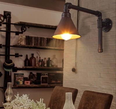 creative industrial loft retro wall light,personality iron wall lamp with 1 light,for home lights,e27*1 bulb included, 90v~260v