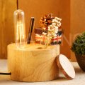creative retro cafe bar desk lamp table light personality style wood decoration table lamp ac 110-220v