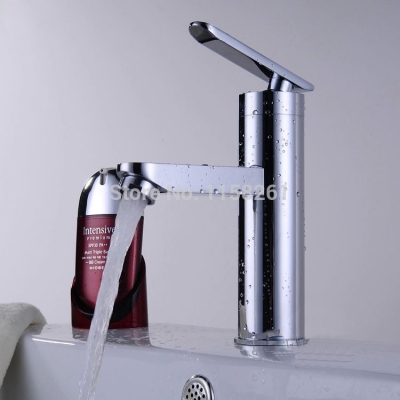 deck mounted single hole single handle basin faucet chrome mixer tap bathroom faucet water tap banheiro hj-8002