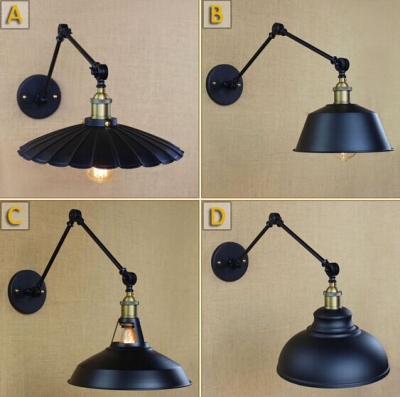 retro vintage loft industrial wall lamp with 1 light, edison wall sconce american concise country style,e27*1 bulb included,ac