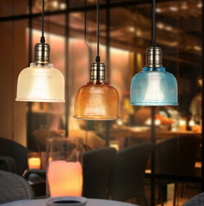 simple modern creative personality bar decorative chandelier restaurant cafe colored glass chandelier