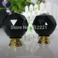 10pcs/lot antique 40mm black crystal kitchen cabinet brass handle for decoration and daily use