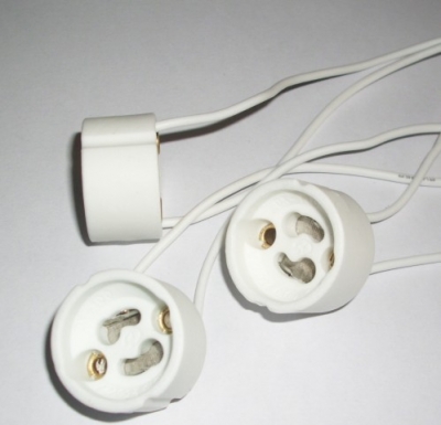 20pcs/lot gu10 lamp holder socket base adapter wire connector ceramic socket for led halogen light