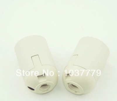 20pcs/lot plastic white e27 fitting lamp holder