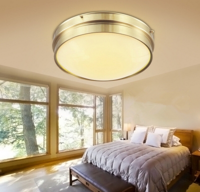 220v retro european style aisle bedroom study balcony ceiling lamp simple circle bronze led ceiling light