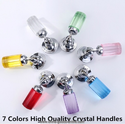 45mm fashion luxury shaky pendant handles discus crystal drawer knobs silver aluminium alloy furniture handles pull