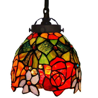 6 inch stained glass lamp rose pendant light balconies decorated lamp,ysl188,