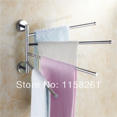 copper 360 degree rotation towel rack 4 layer activities towel bar bathroom accessories bathroom shelves kh-1082