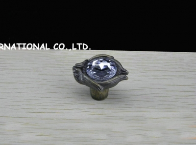 d38xh30mm crystal glass with zinc alloy drawer knob