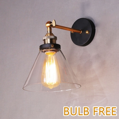 light bulb wall light copper glass restaurant wall lamp single wall light vintage retractable wall lamp american style