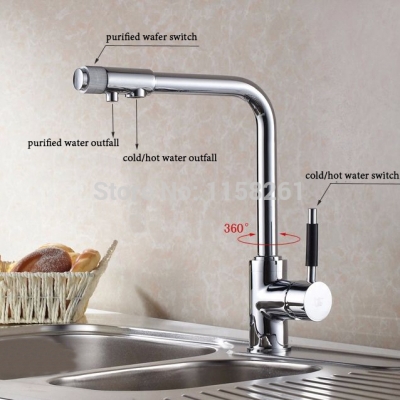 new faucet chrome finish kitchen sink mixer tap faucet waterfall faucet kitchen taps cocina kitchen faucethj-0174