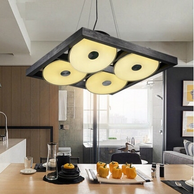 nordic creative rotatable square led pendant lights simple fixtures for living dining room modern hanging lamp lustres de sala