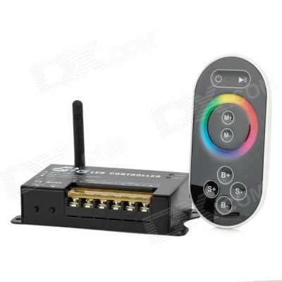 2.4ghz wireless 3-ch rgb led controller touch rf remote control for strip light module (dc 12v/24v)