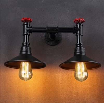 2 lights loft style industrail vintage edison wall lamp fixtures bedside light for bar home stairs wall sconce lampara pared
