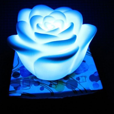 2 pcs modern romantic 7 colors changing rose flower led lighting home decors night light,